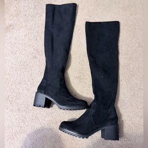 XOXO Black Over the Knee Boots